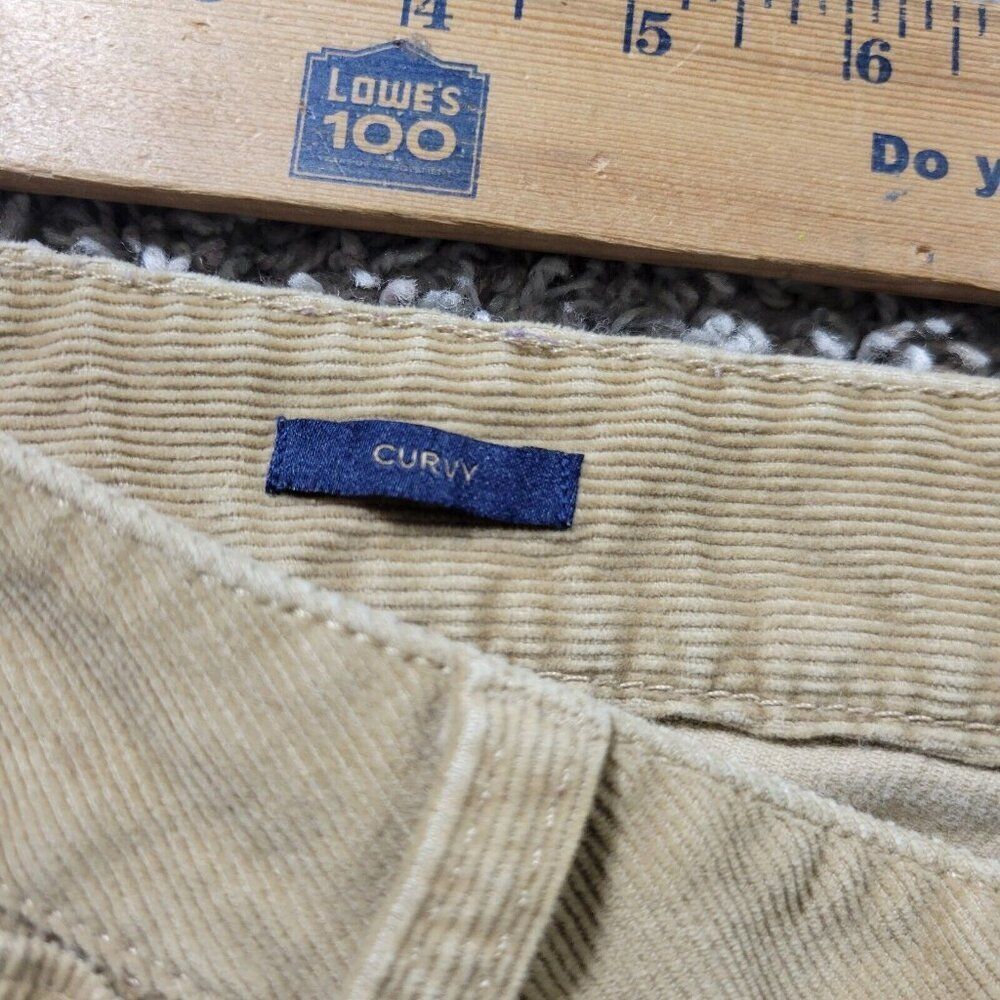 Talbots Corduroy Pants Womens 12P Beige Curvy Bootcut Casual - Picture 4 of 9